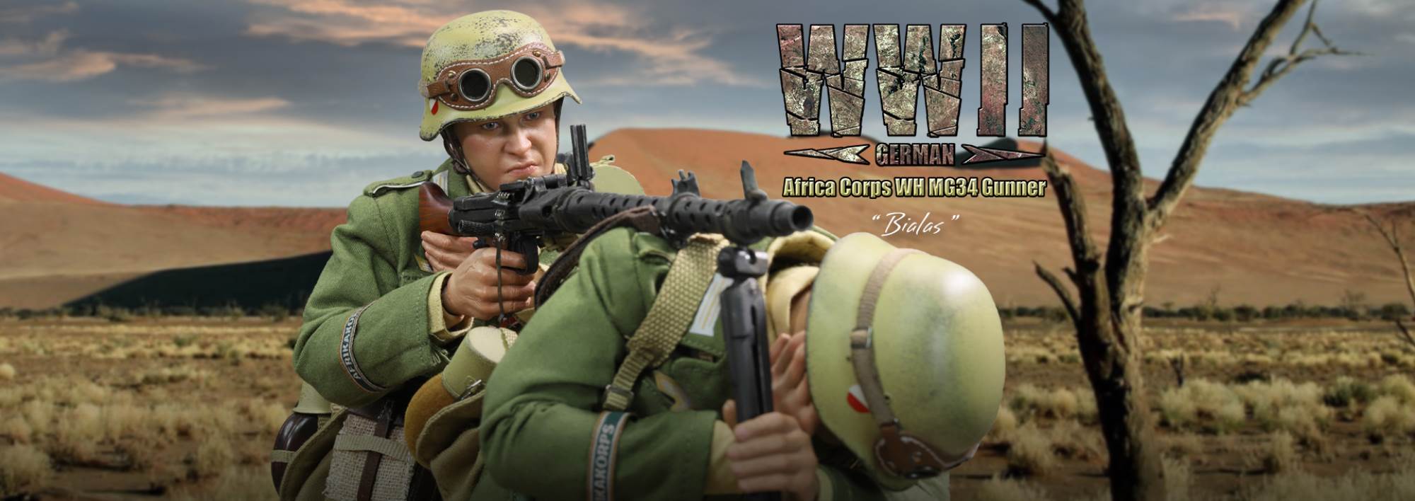 WWII North African Wehrmacht Machine Gunner - Beas 1/6