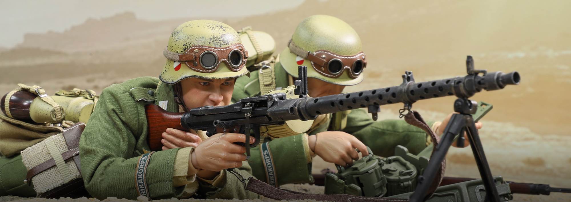 WWII North African Wehrmacht Machine Gunner - Beas 1/6