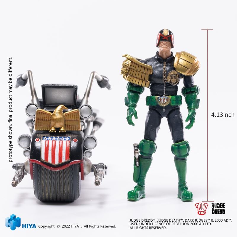 SWAT Judge Dredd and Motorcycle 1/18