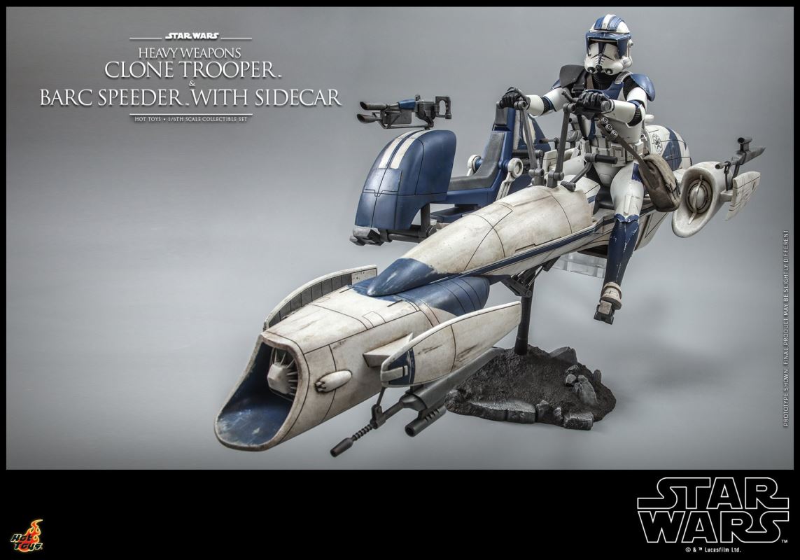 Star Wars: The Clone Wars - Heavy Weapons Clone Trooper and BARC Speeder with Sidecar Collectible Set 1/6