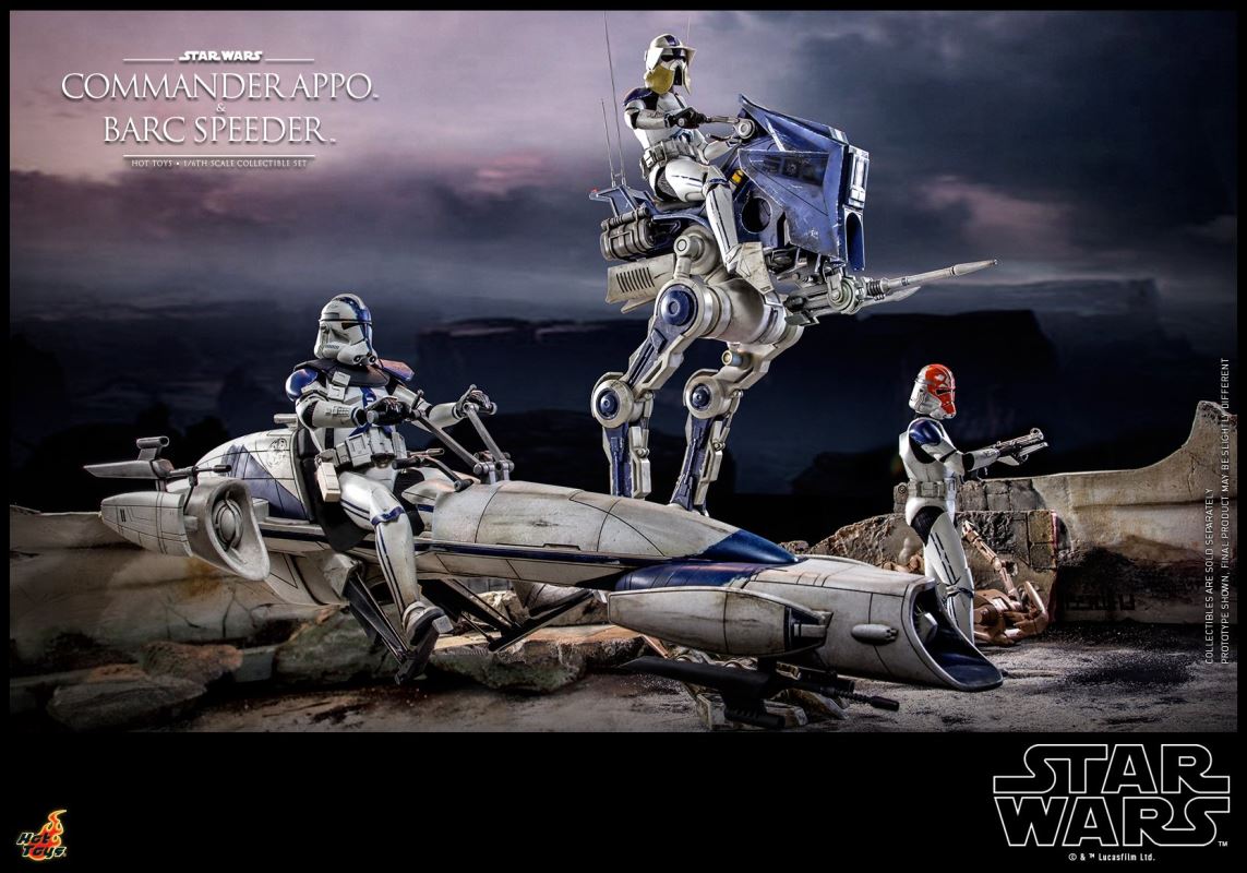 Star Wars: The Clone Wars - Heavy Weapons Clone Trooper and BARC Speeder with Sidecar Collectible Set 1/6