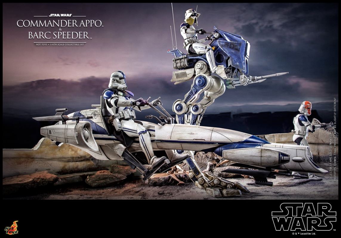 Star Wars: The Clone Wars - Heavy Weapons Clone Trooper and BARC Speeder with Sidecar Collectible Set 1/6
