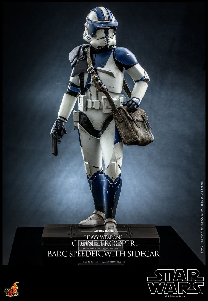 Star Wars: The Clone Wars - Heavy Weapons Clone Trooper and BARC Speeder with Sidecar Collectible Set 1/6
