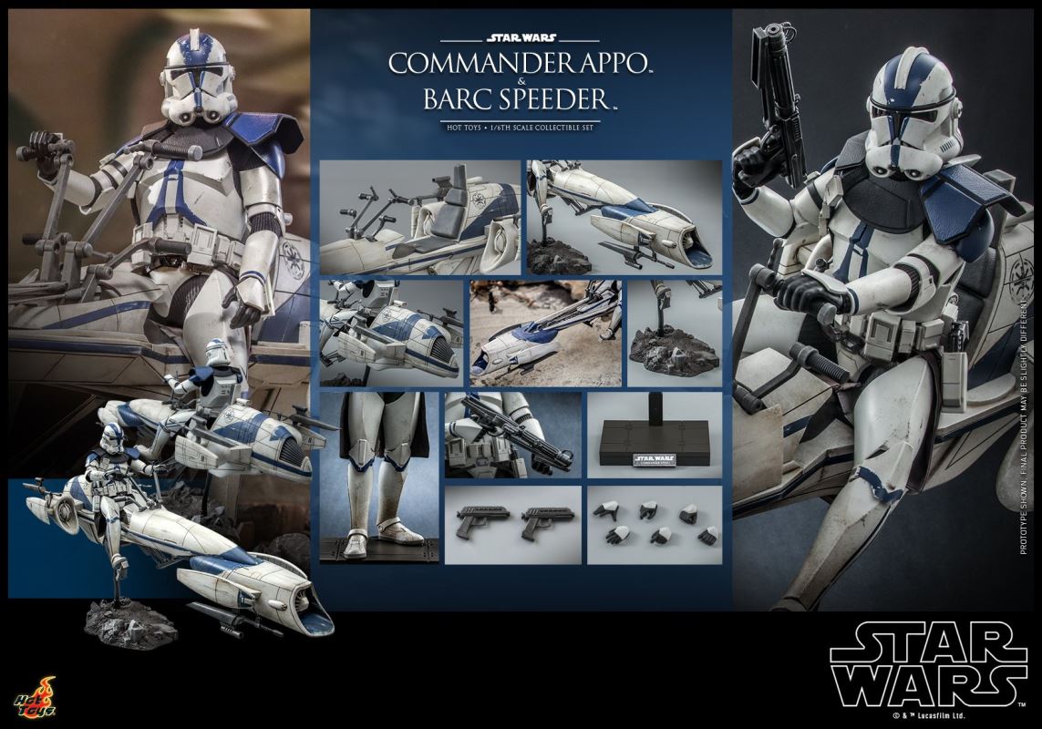 Star Wars: The Clone Wars - Heavy Weapons Clone Trooper and BARC Speeder with Sidecar Collectible Set 1/6