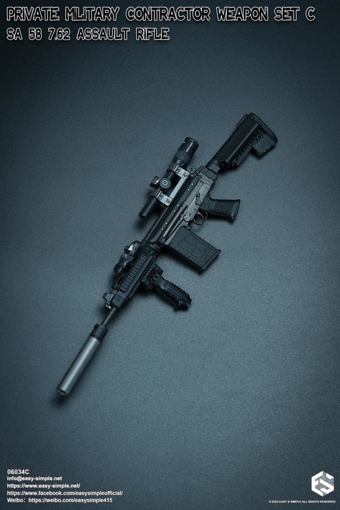Private Military Contractor Weapon Set 1/6