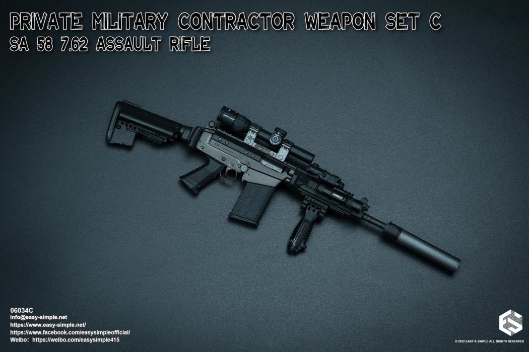 Private Military Contractor Weapon Set 1/6