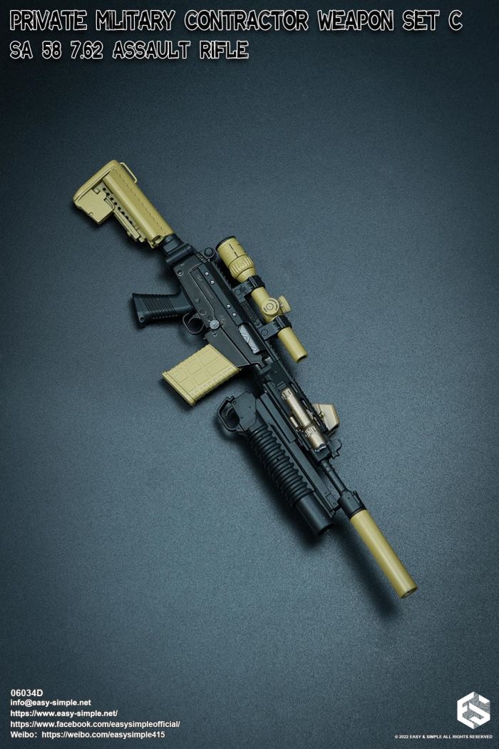 Private Military Contractor Weapon Set 1/6