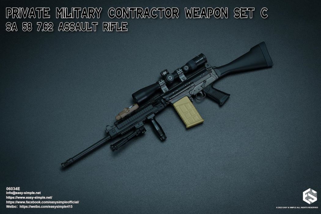 Private Military Contractor Weapon Set 1/6