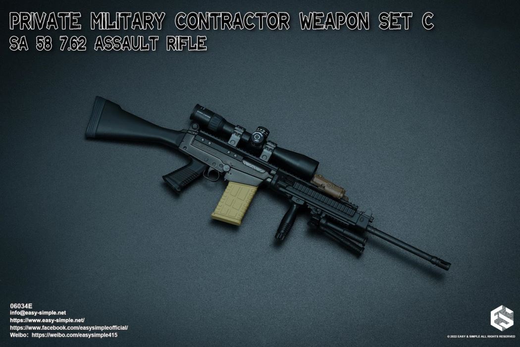Private Military Contractor Weapon Set 1/6