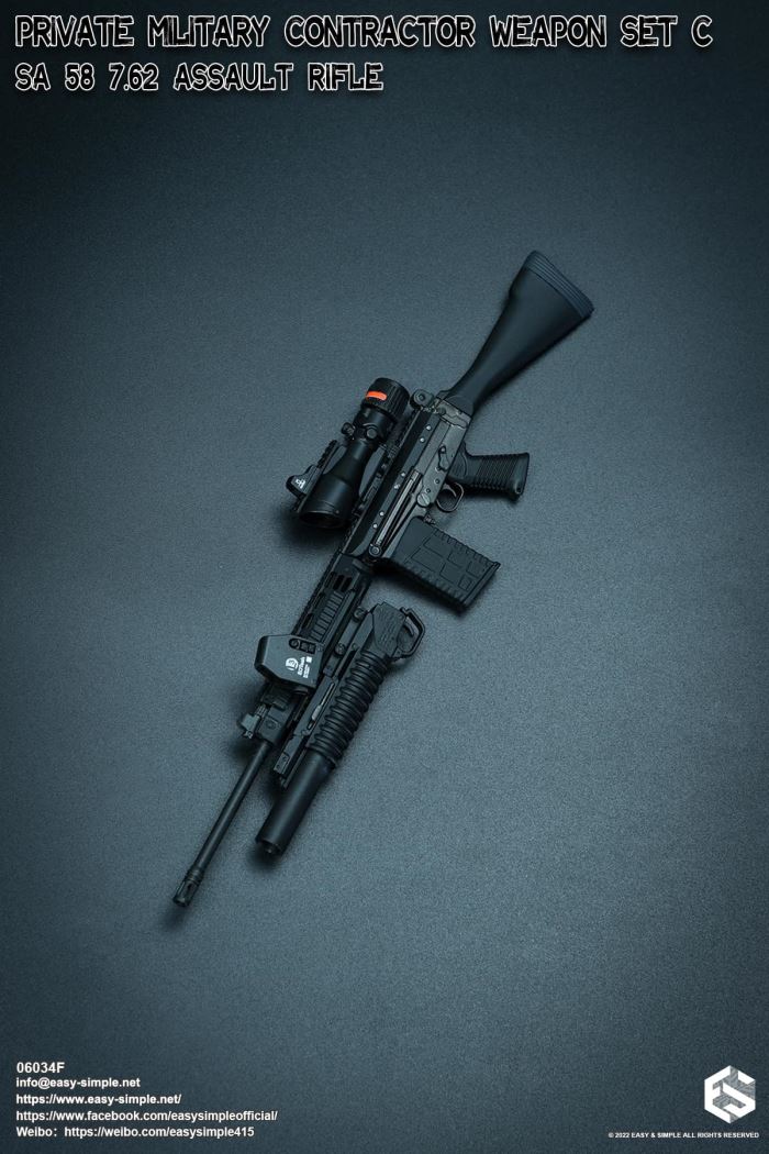 Private Military Contractor Weapon Set 1/6