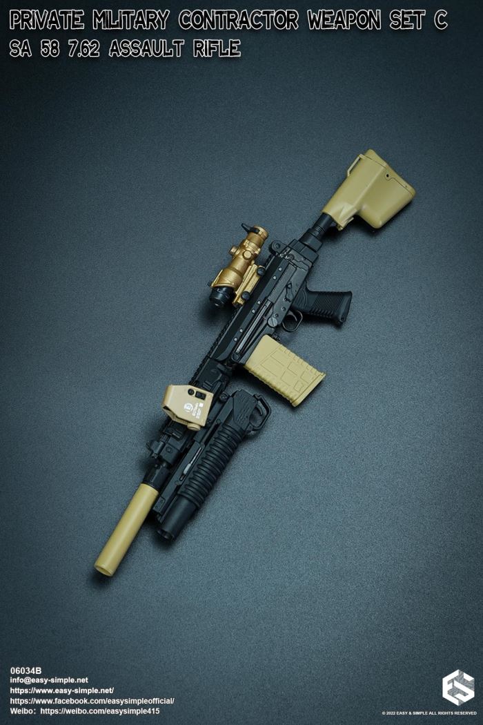 Private Military Contractor Weapon Set 1/6