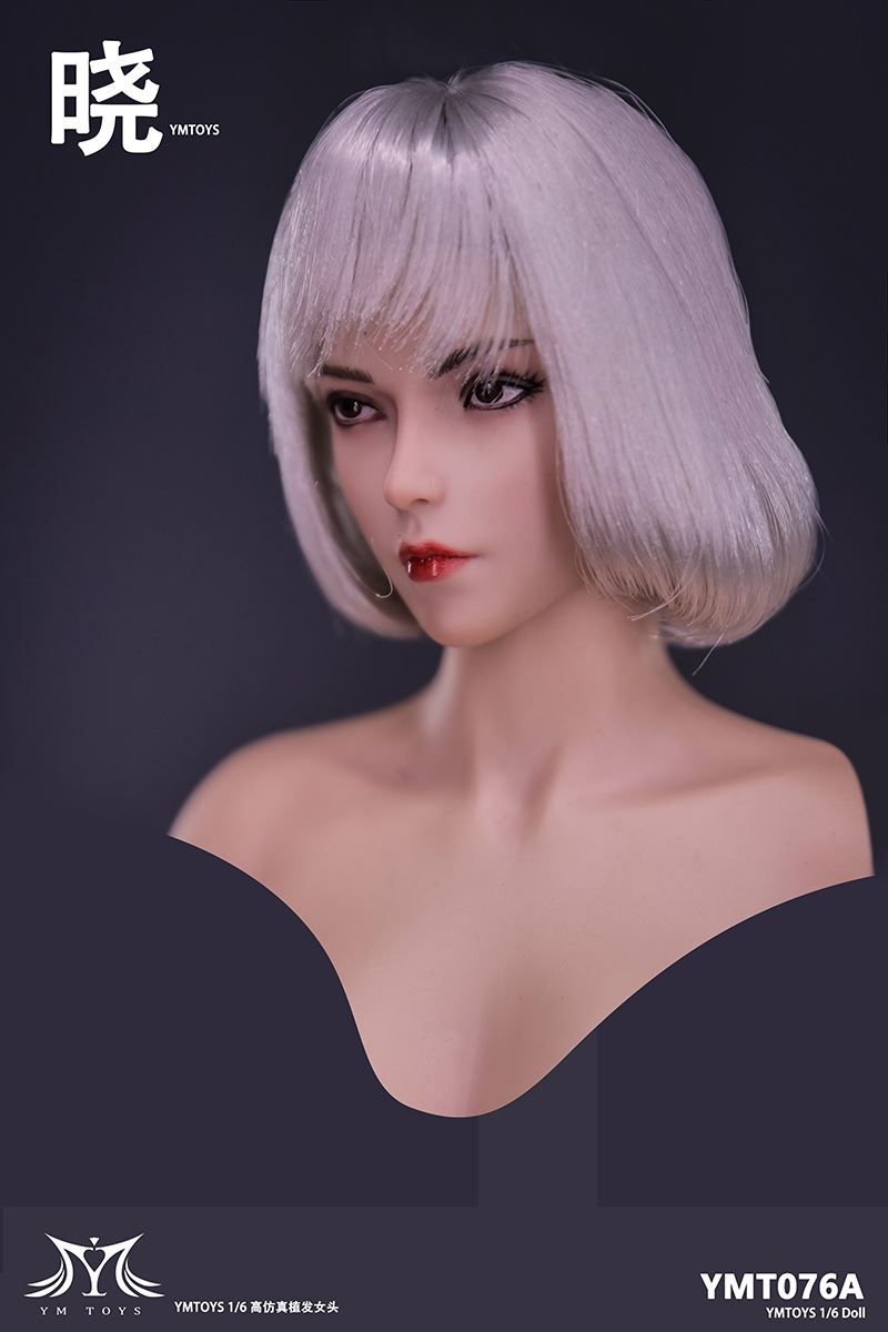Female Head Carving Blue YMT076