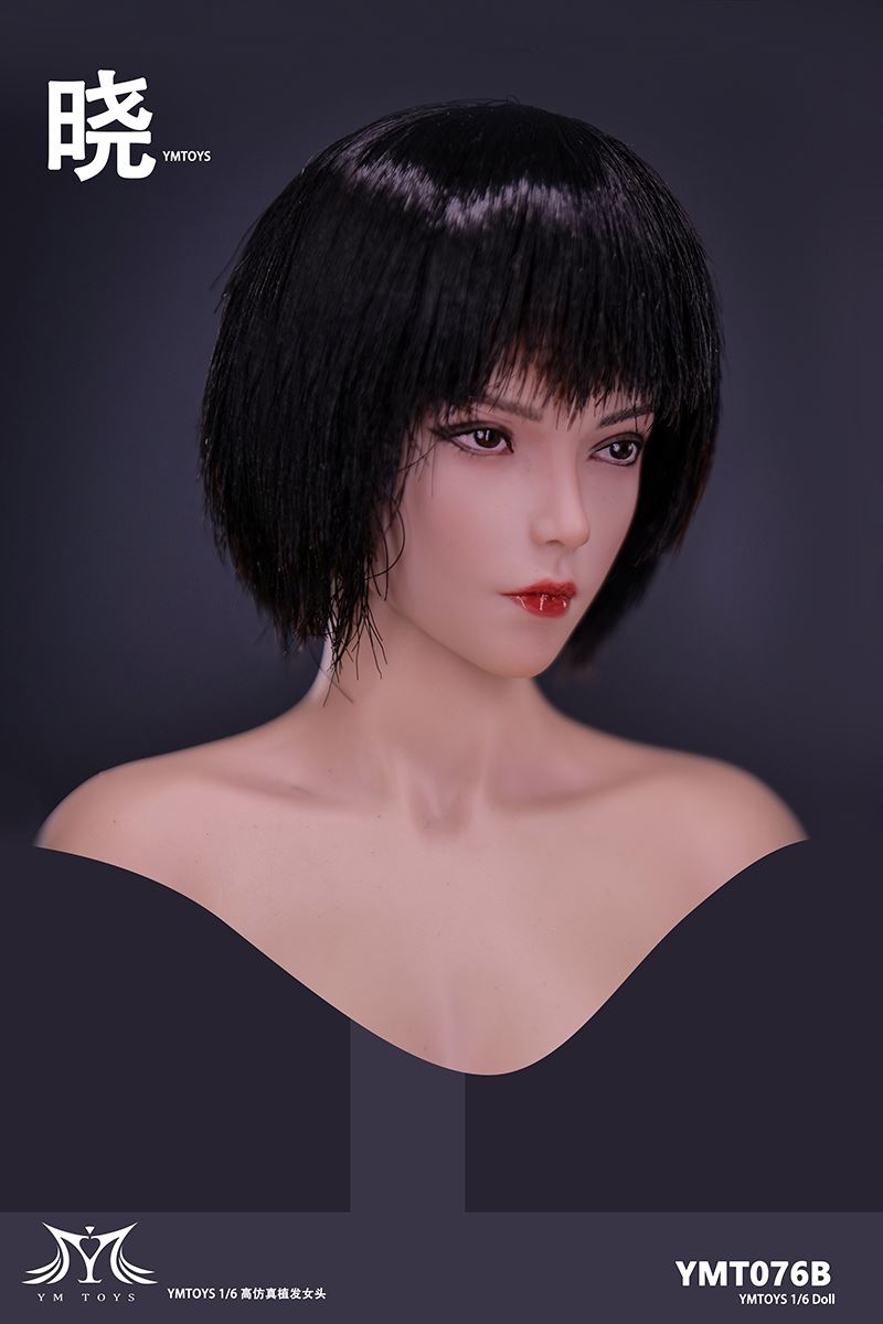 Female Head Carving Blue YMT076