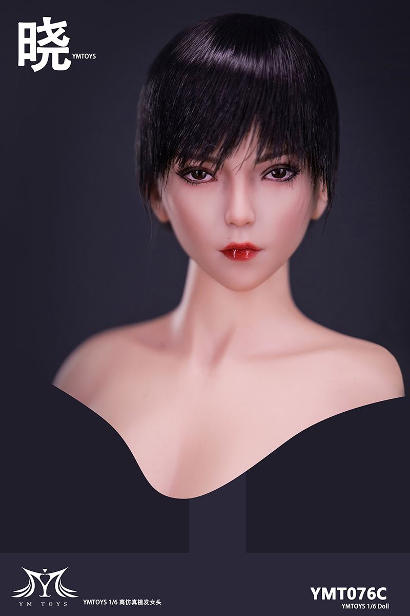 Female Head Carving Blue YMT076