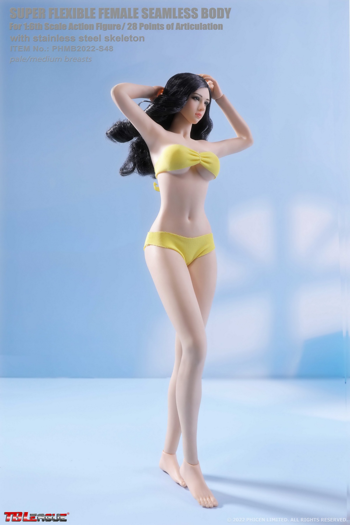 Female body with middle chest and feet 1/6