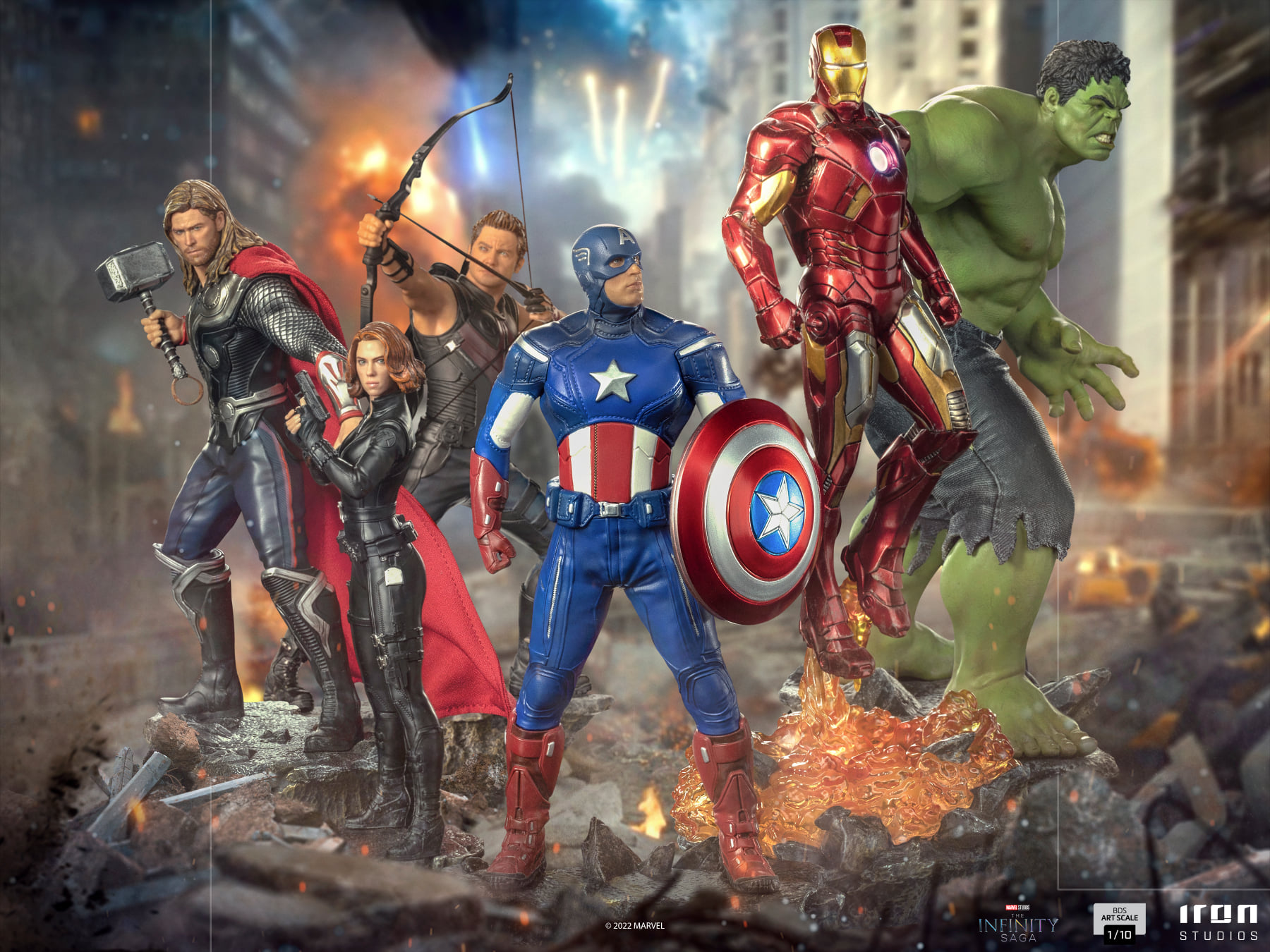Marvel Infinity Legends Avengers - Captain America/Iron Man/Black Widow/Hawkeye/Thor/Hulk 1/10