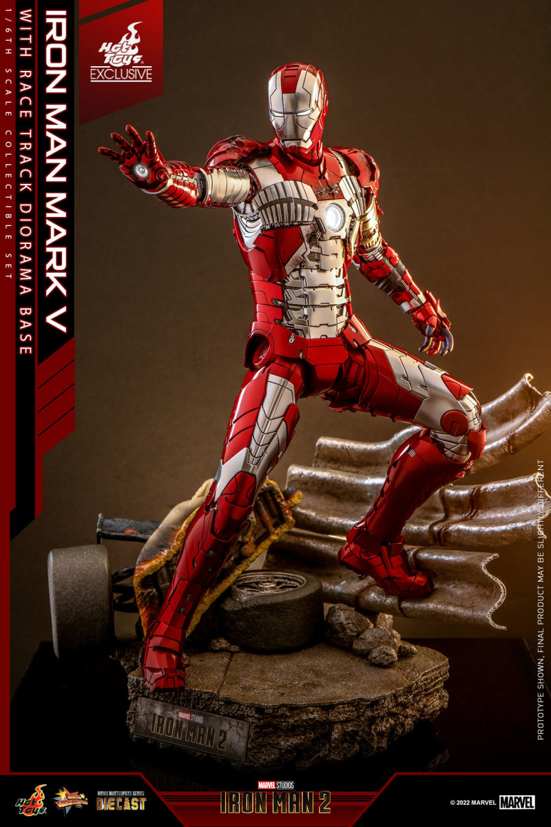 Iron Man Mark V & Race Track Diorama Base 1/6