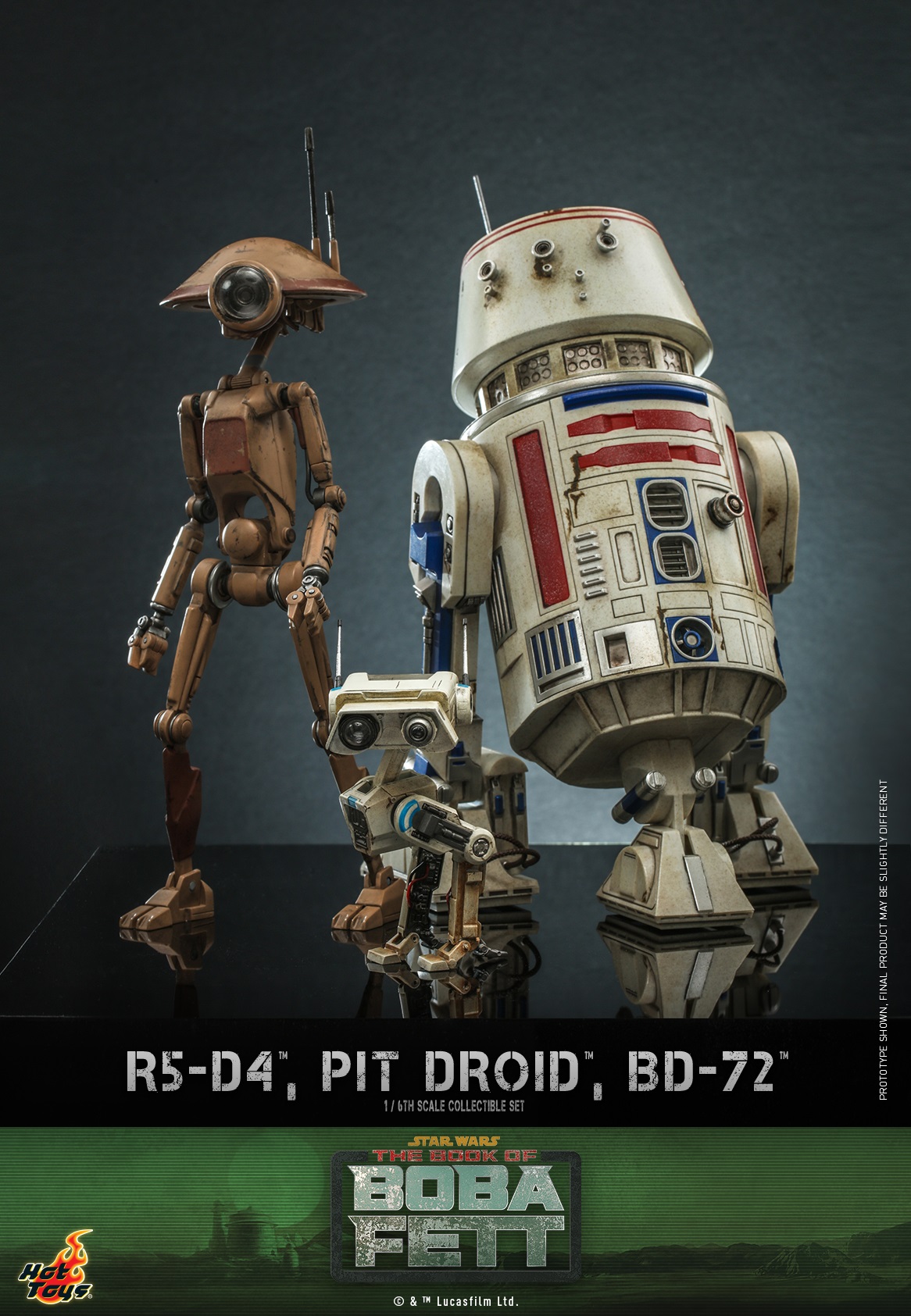 Star Wars: The Book of Boba Fett - 1/6th scale R5-D4TM, Pit DroidTM, BD-72TM Collectible Set 1/6