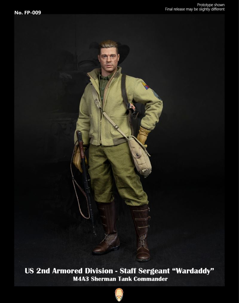 US 2nd Armored Division - Staff Sergeant Wardaddy Figure (Standard Edition) 1/6