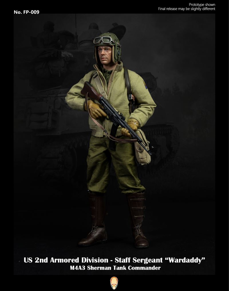 US 2nd Armored Division - Staff Sergeant Wardaddy Figure (Standard Edition) 1/6