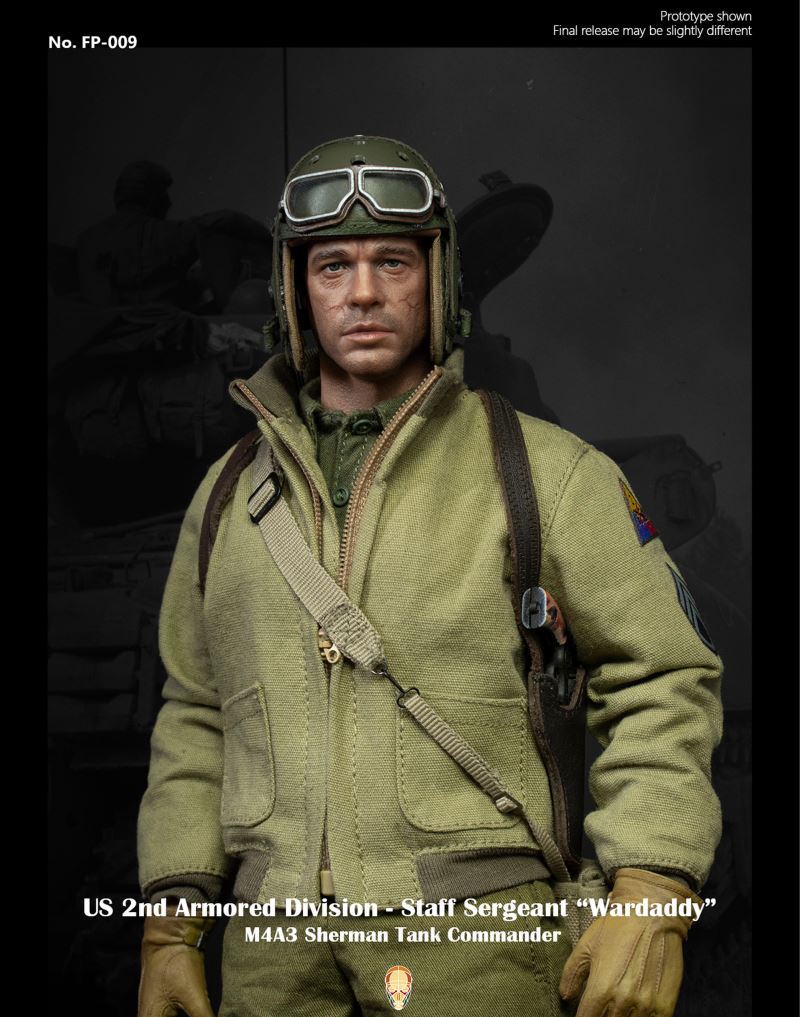 US 2nd Armored Division - Staff Sergeant Wardaddy Figure (Standard Edition) 1/6