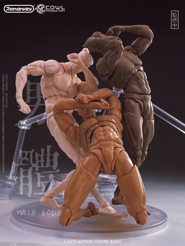 super movable male body-three skin colors 1/12