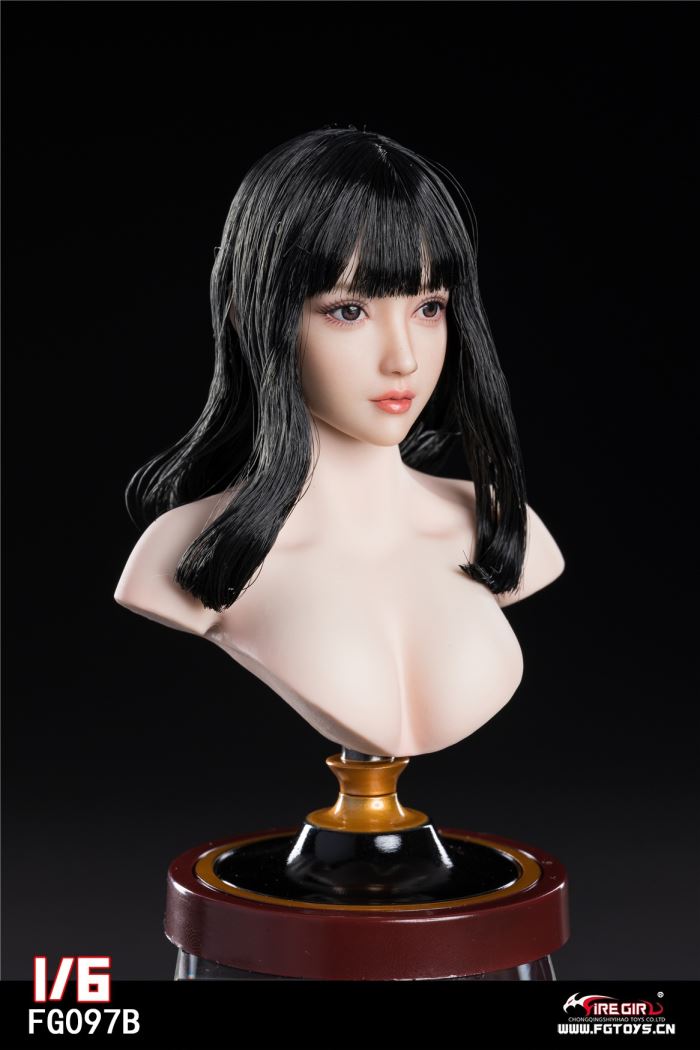Asian girl head carving 1/6