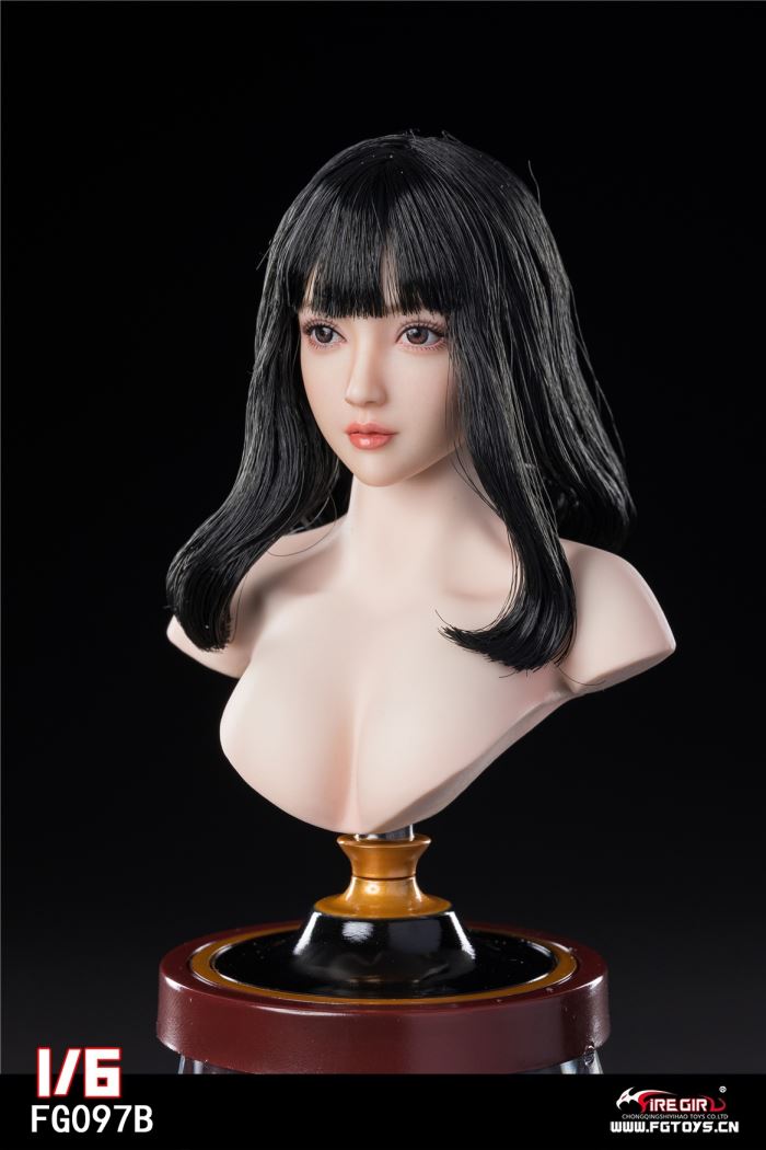 Asian girl head carving 1/6