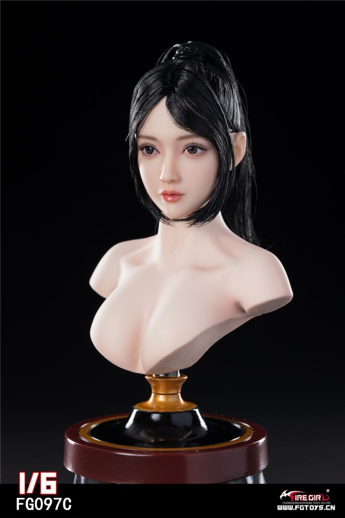 Asian girl head carving 1/6