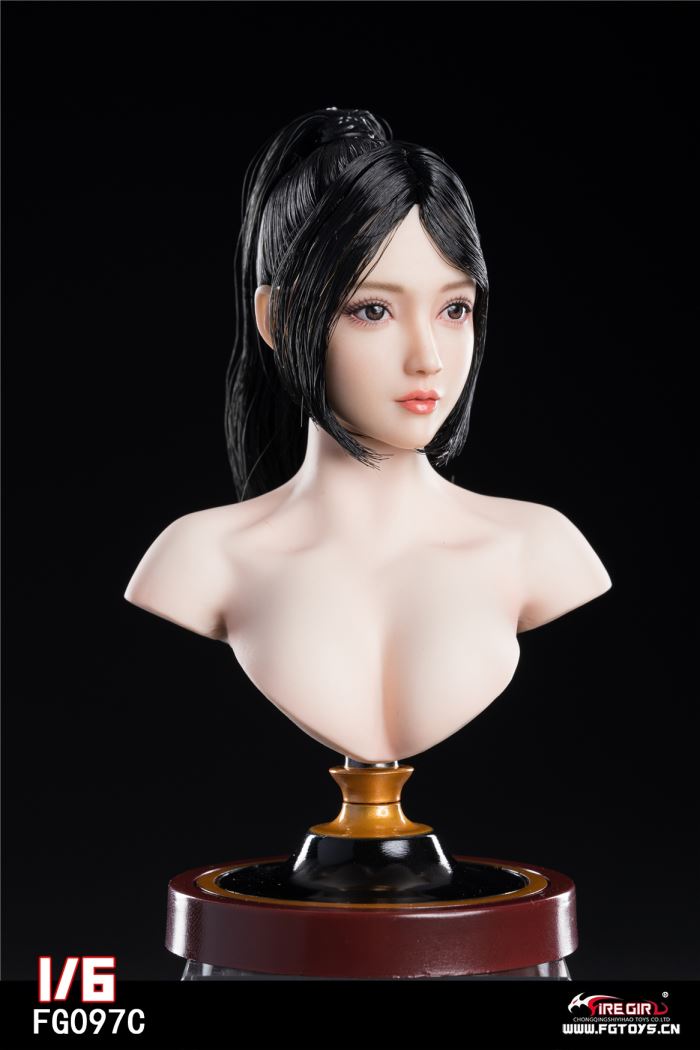 Asian girl head carving 1/6