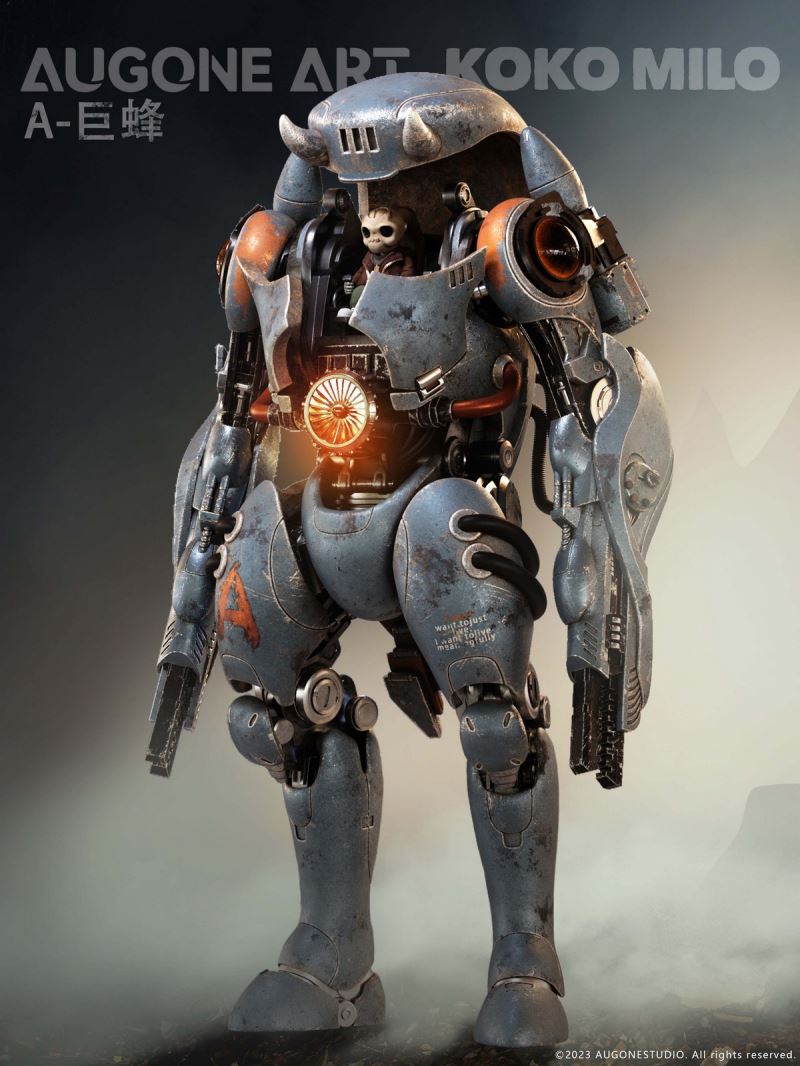  A - giant bee mecha model semi-movable doll