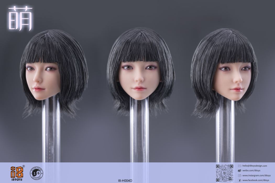 Mendy movable eye head sculpt (#I8-H004) 1/6
