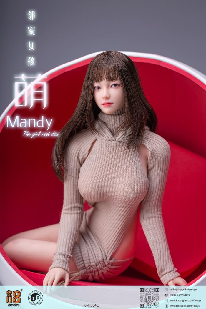 Mendy movable eye head sculpt (#I8-H004) 1/6