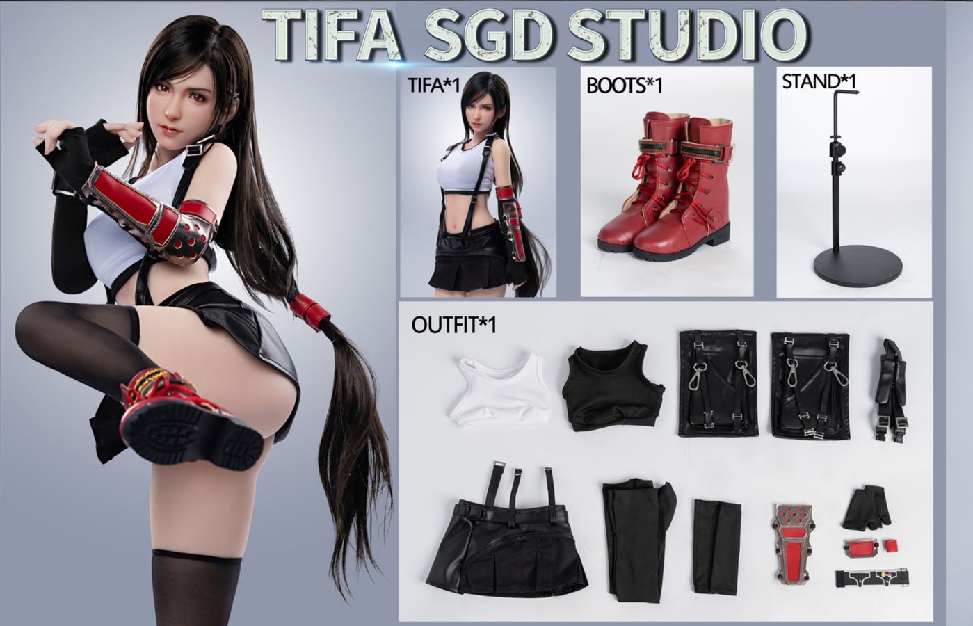 Tifa full silicone movable, Final Fantasy 1/3