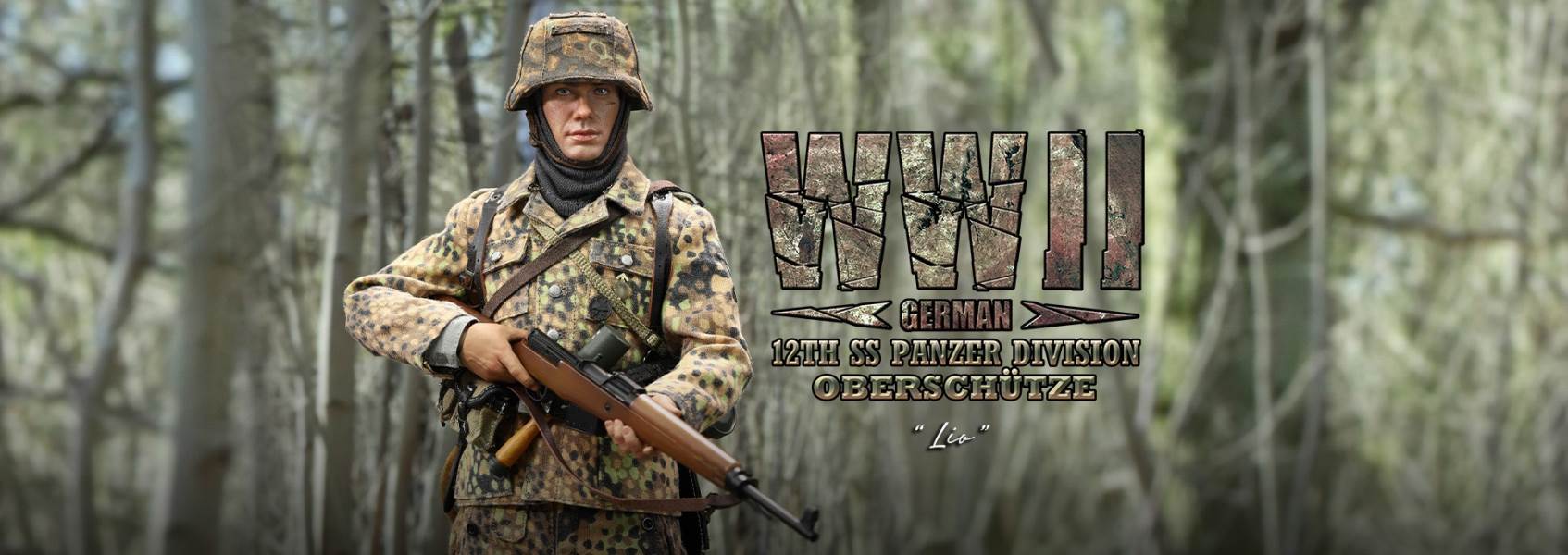 World War II German 12th Armored Division G43 rifle shooter - Leo 1/6