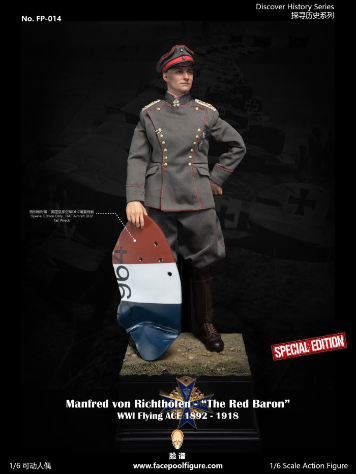 World War I ace pilot Red Baron 1/6