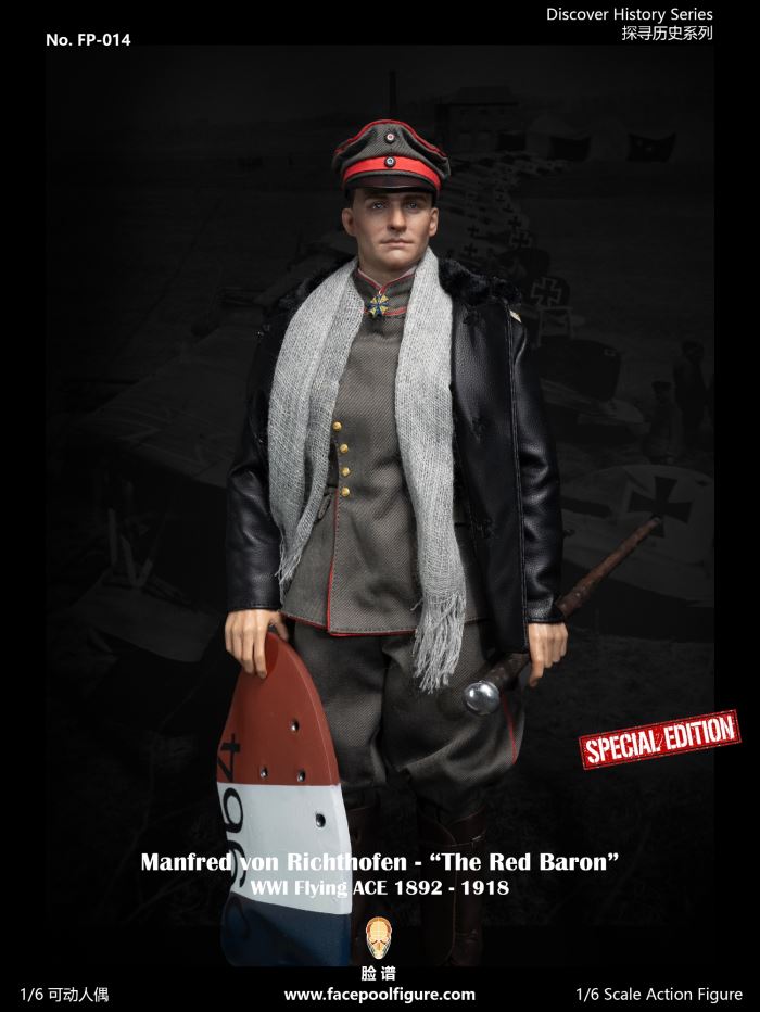 World War I ace pilot Red Baron 1/6
