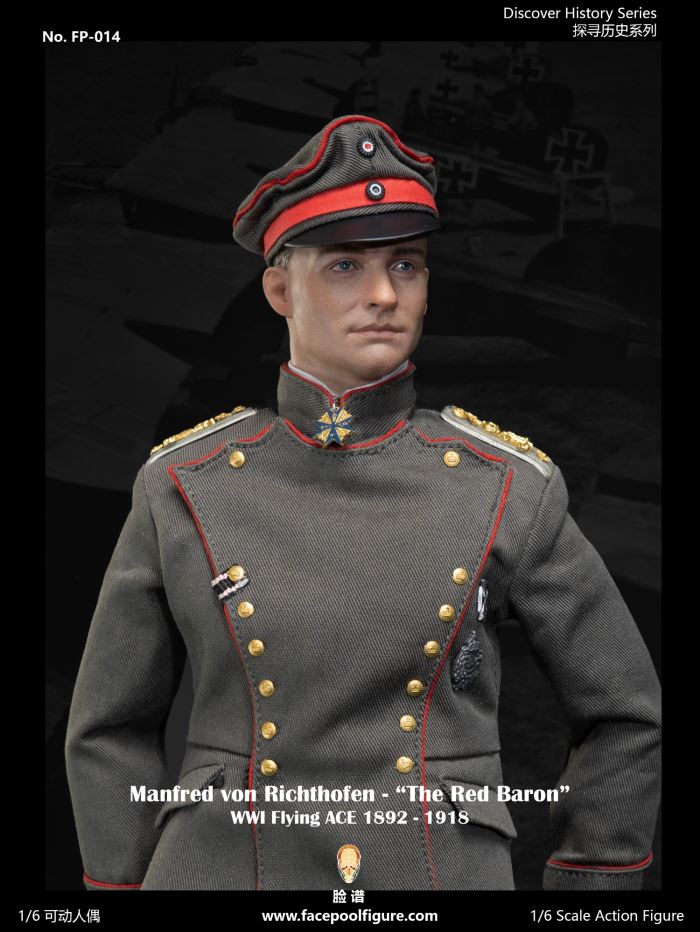 World War I ace pilot Red Baron 1/6