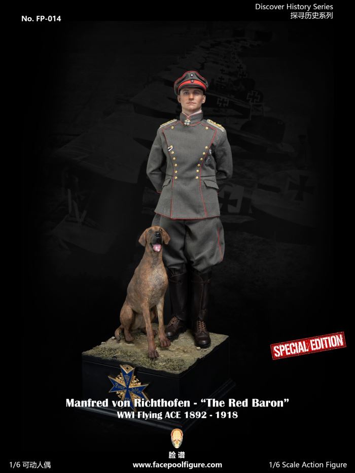 World War I ace pilot Red Baron 1/6