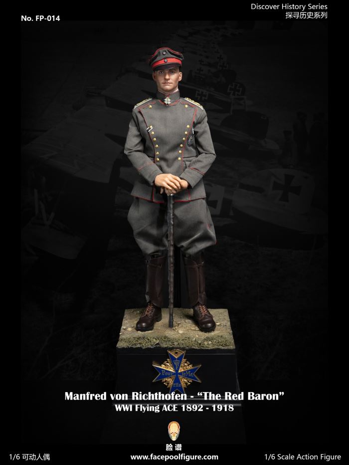 World War I ace pilot Red Baron 1/6