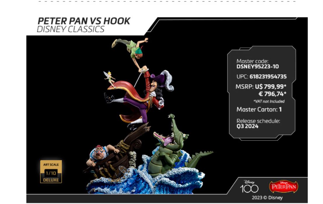 Disney 100TH - Peter Pan vs Hook - Art Scale 1/10