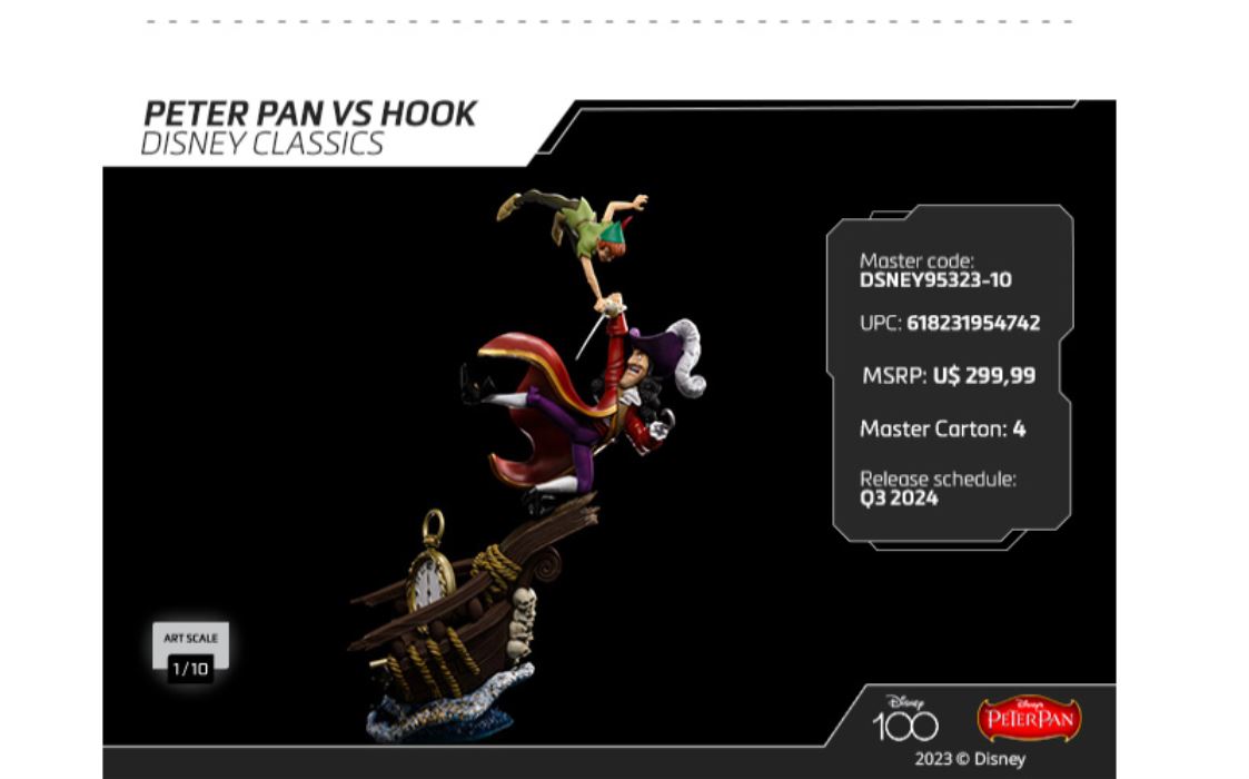 Disney 100TH - Peter Pan vs Hook - Art Scale 1/10