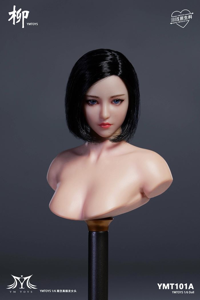 Asian female head sculpture [YMT101] 1/6