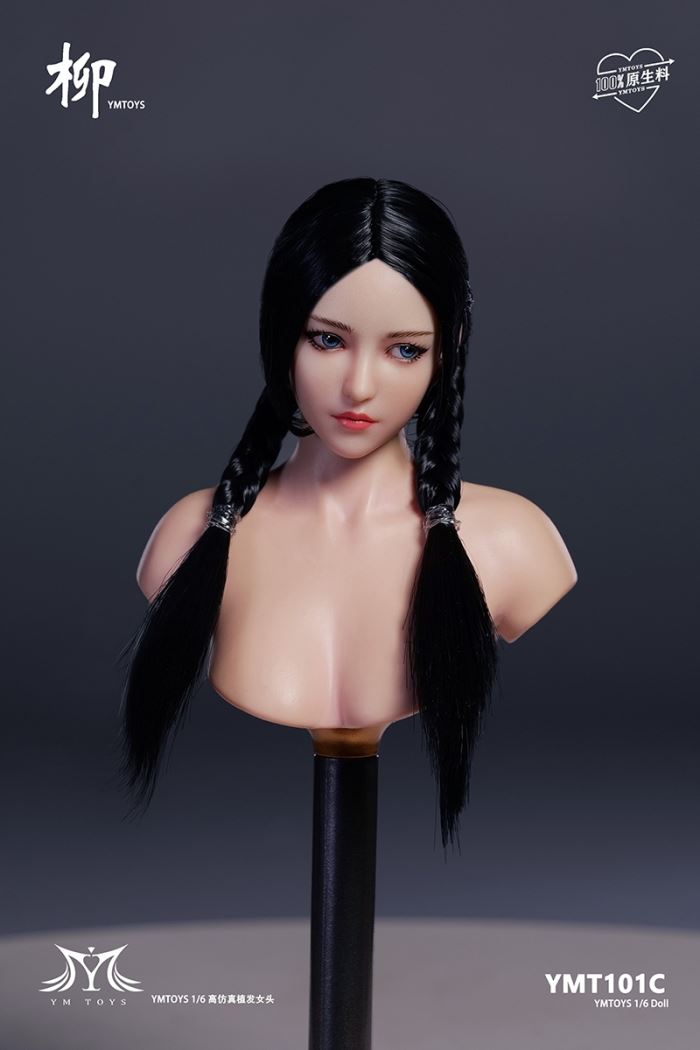 Asian female head sculpture [YMT101] 1/6
