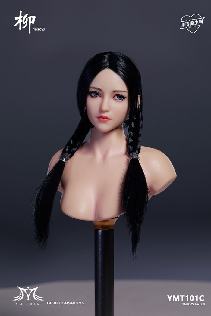 Asian female head sculpture [YMT101] 1/6