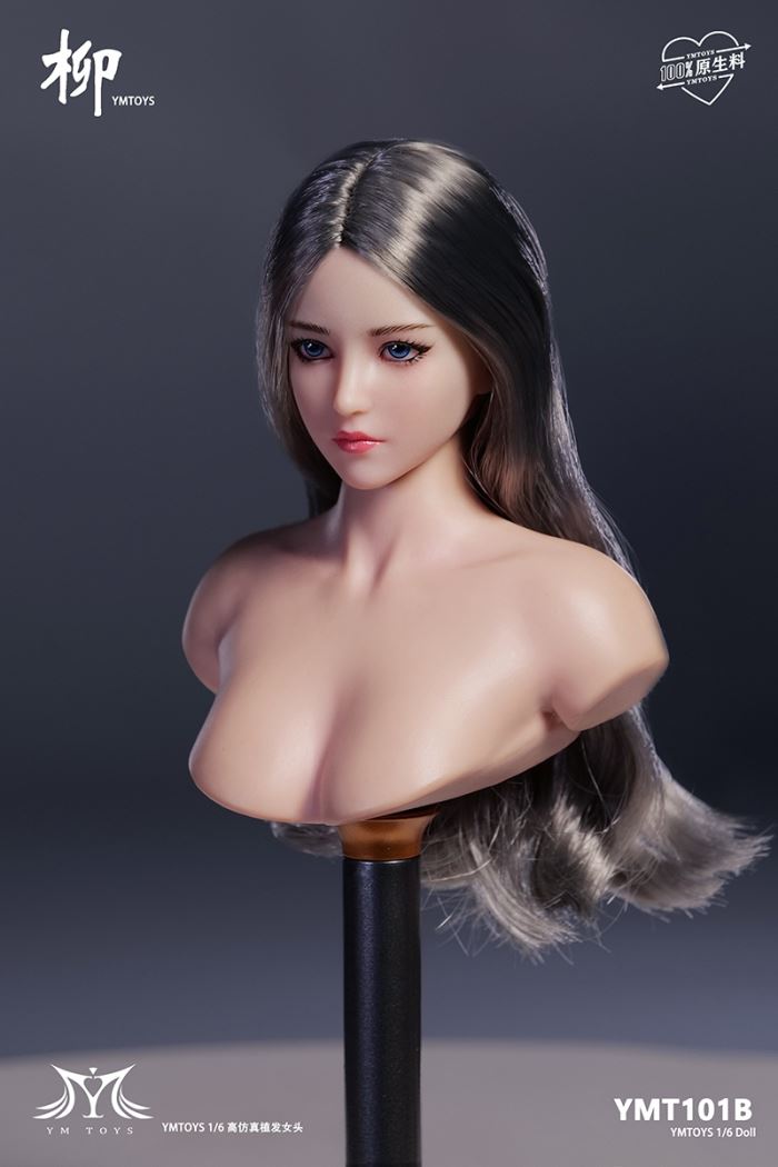 Asian female head sculpture [YMT101] 1/6