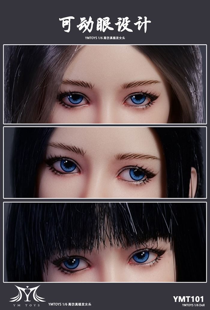 Asian female head sculpture [YMT101] 1/6