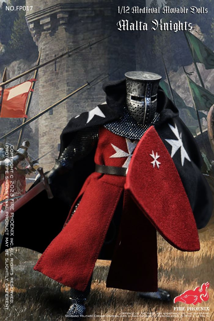 Die-casting alloy Medieval Malta Knights&Medieval Templar Knights Double Figure Set 1/12