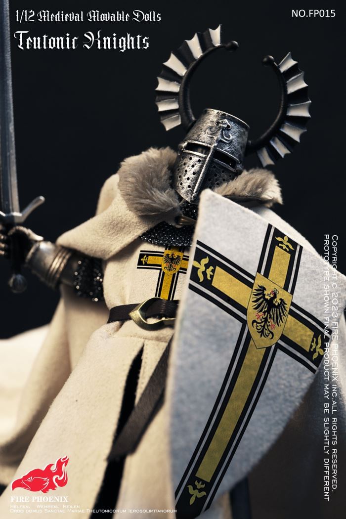 Die-casting alloy Medieval Teutonic Knights&Medieval Hospital Knights Double Figure Set 1/12