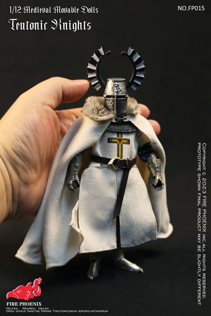 Die-casting alloy Medieval Teutonic Knights&Medieval Hospital Knights Double Figure Set 1/12